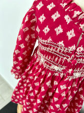 Load image into Gallery viewer, Red Gown Smocked Dress 2Y
