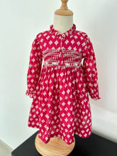 Load image into Gallery viewer, Red Gown Smocked Dress 2Y
