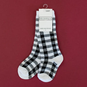 Buffalo Plaid Knee High Socks