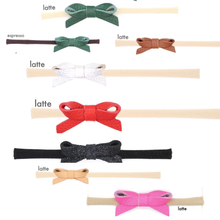 Load image into Gallery viewer, Petit Margot Leather Bow Headband
