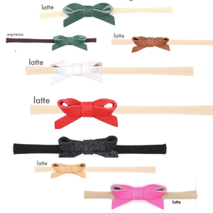 Petit Margot Leather Bow Headband