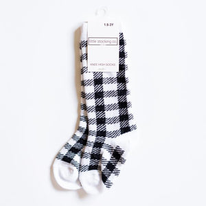 Buffalo Plaid Knee High Socks