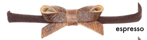 Petit Margot Leather Bow Headband