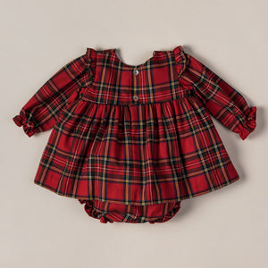 Red Scotch Dress & Bloomers