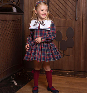 Vestido Navy Tartan 12m