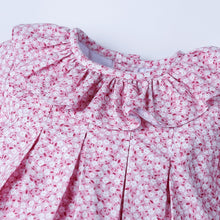 Load image into Gallery viewer, Red Apple Floral Dress, Bonnet &amp; Bloomers Set 24m
