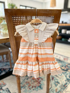 Vestido bebe lineas Naranja