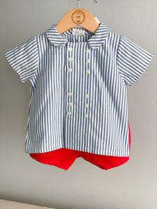 Blue Striped Set 12m