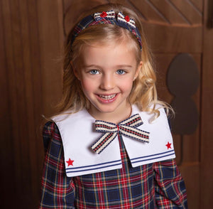 Vestido Navy Tartan 12m